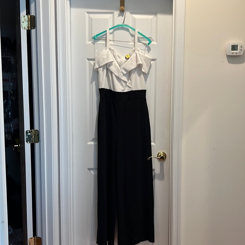 Black and white jumpsuit size 12
